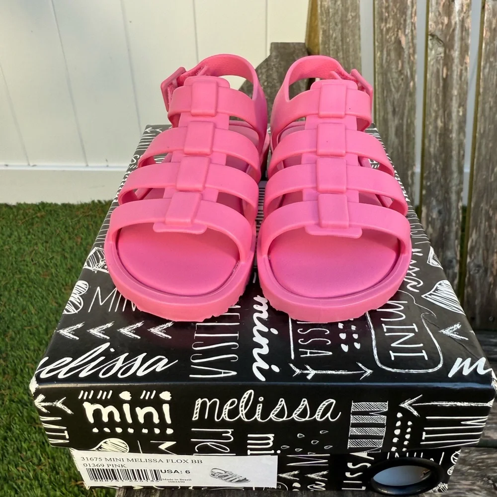 MINI MELISSA FLOZ BB PINK Sandals‎ Size  6 NIB